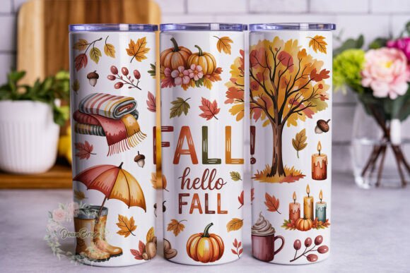 Autumn Cozy Vibes Tumbler Wrap: Graphics for Designers