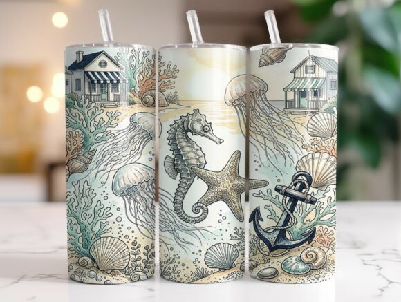 Beach Nautical Seashell Anchor Tumbler: Designer Review