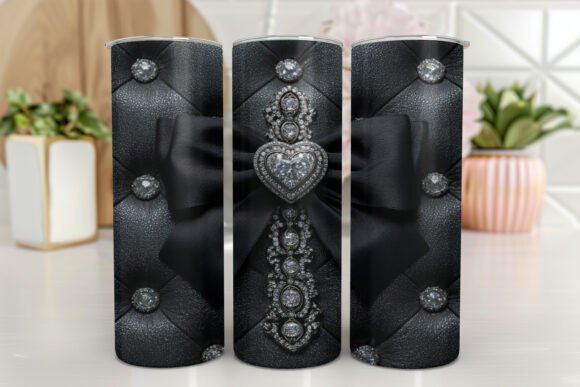 Bow Tumbler Wrap Luxury Diamond Glam: Graphics & Tumbler Wraps