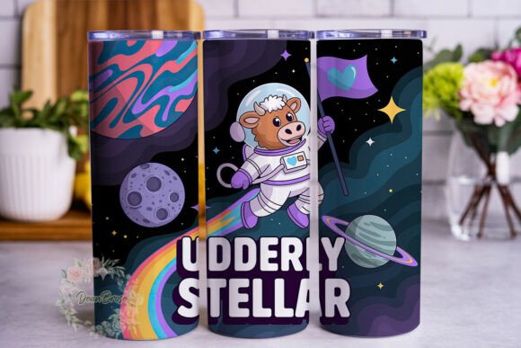 Cosmic Bovine Astronaut Tumbler Wrap Graphics Review