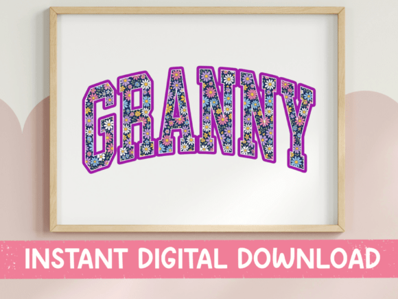 Floral Granny Arched SVG PNG for T-Shirt Designs