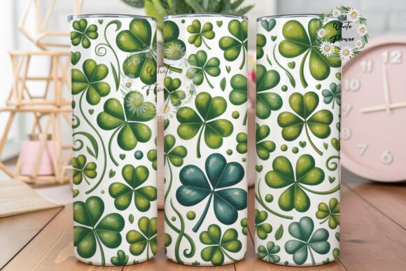 Green Clover Pattern 20oz Tumbler Wrap: A Brand Designer's Review of Graphics for Tumbler Wraps
