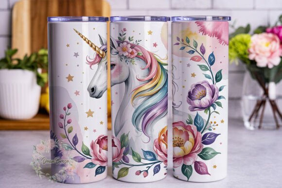 Magical Unicorn Peony Tumbler Wrap Graphics Review