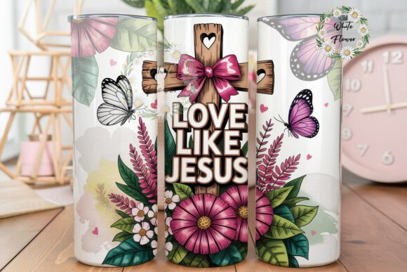 Pink Floral Cross Tumbler Wrap Graphics Review