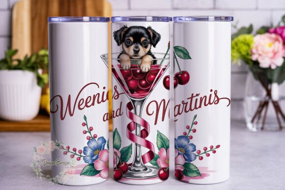 Puppy Martini Floral Tumbler Wrap Graphics Review