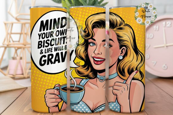 Retro Pinup Gal 20oz Tumbler Wrap: Vintage Graphics for Branding