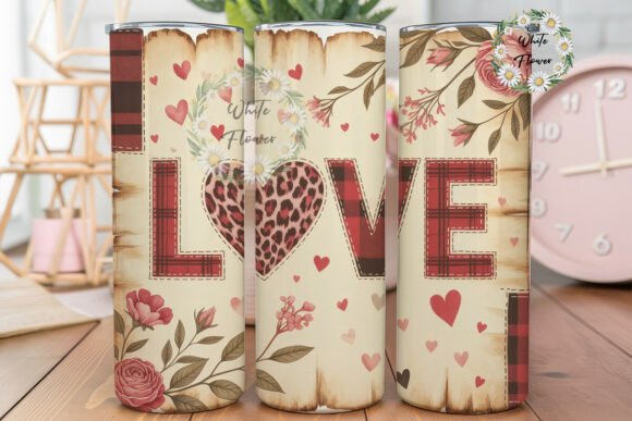 Romantic Plaid Leopard Love Tumbler Wrap Graphics Review