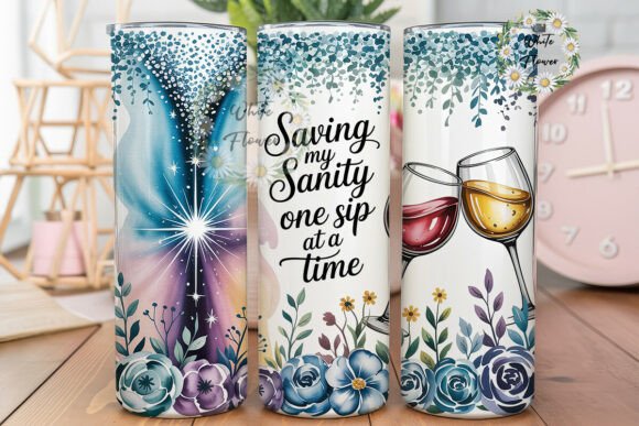 Saving Sanity Wine Floral 20oz Tumbler Review