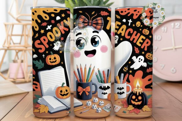 Spooky Teacher Ghost Tumbler Wrap: A Designer's Test