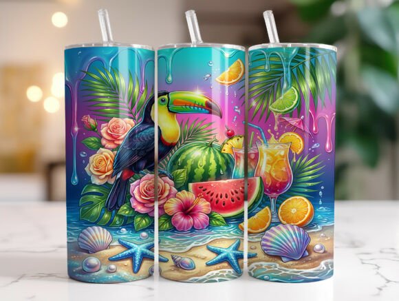 Tropical Toucan Beach Wrap: Graphics & Tumbler Wraps