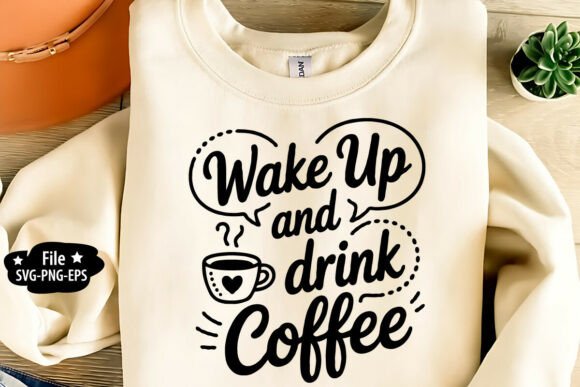 Wake Up and Drink Coffee SVG Graphics for T-Shirt Designs